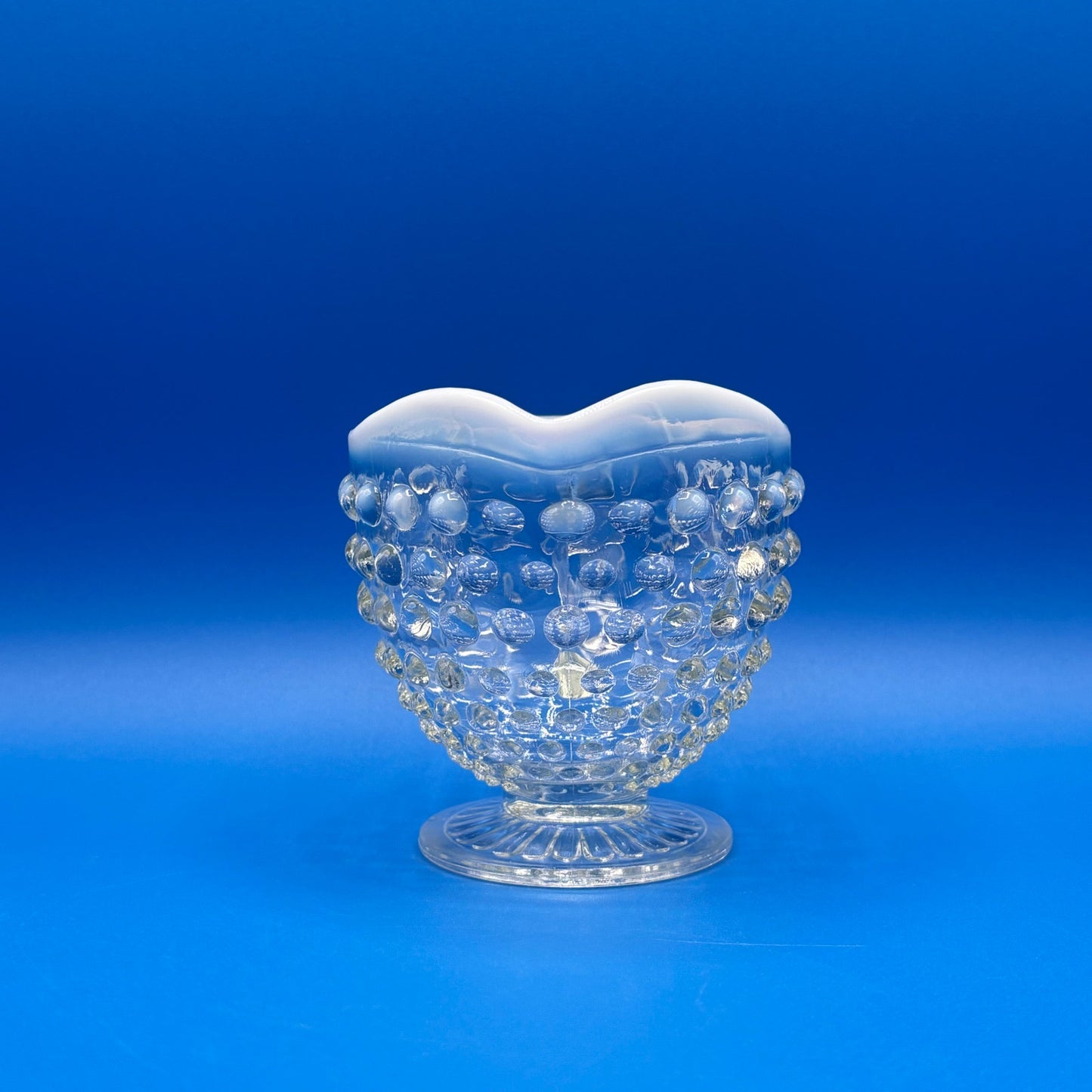 VTG Hobnail Glass Creamer - Clear Pressed Glass