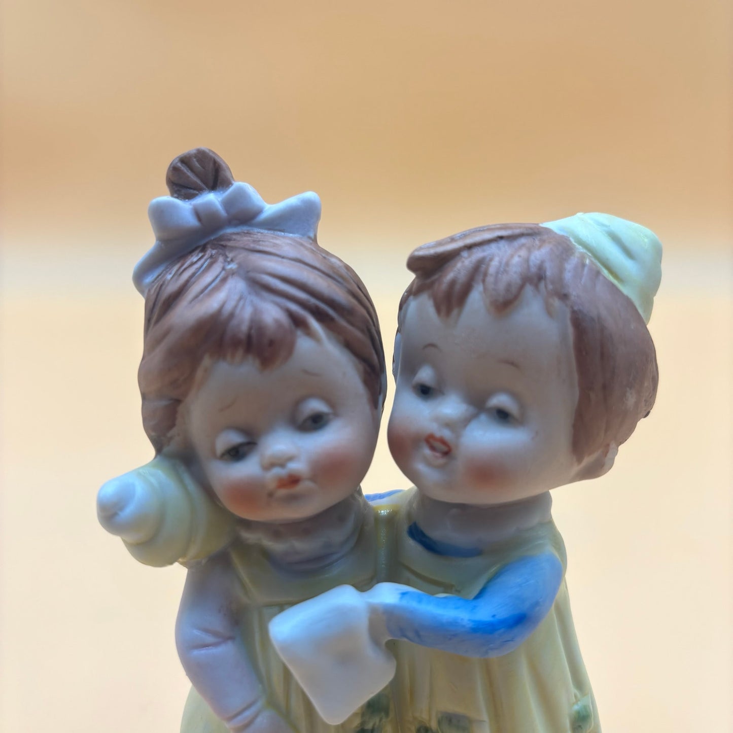 Vintage Crown Royal Hand-Painted Figurine β Boy & Girl Hugging (5β)