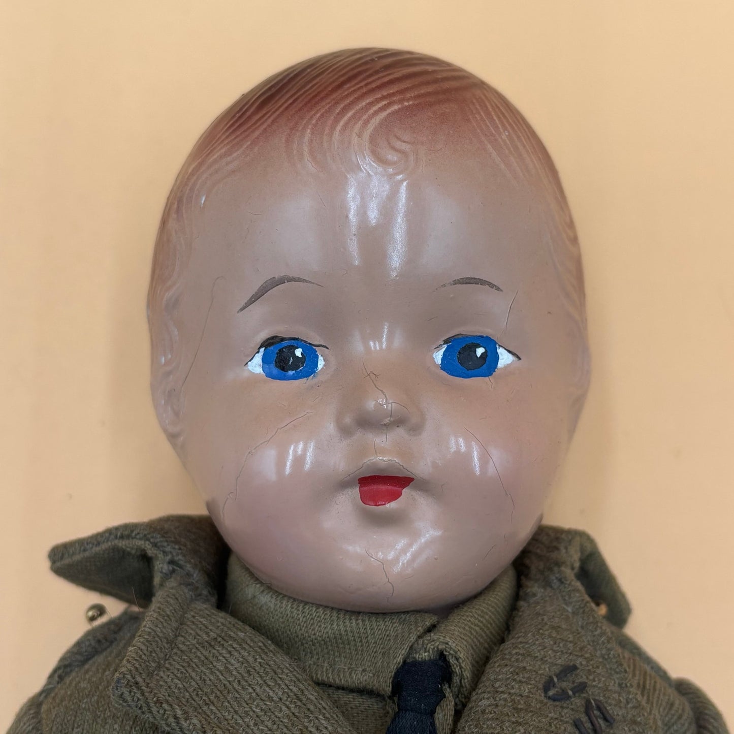 Vintage 13" Military Soldier Boy Doll - US Army Uniform