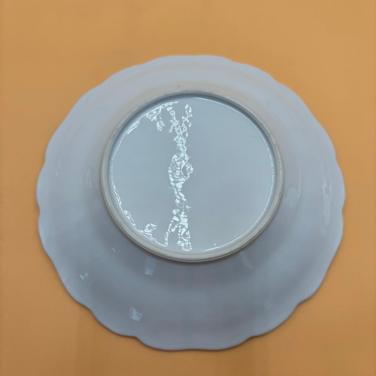 Vintage Embossed Cherub Porcelain Bowl with Gold Trim β 8.25β