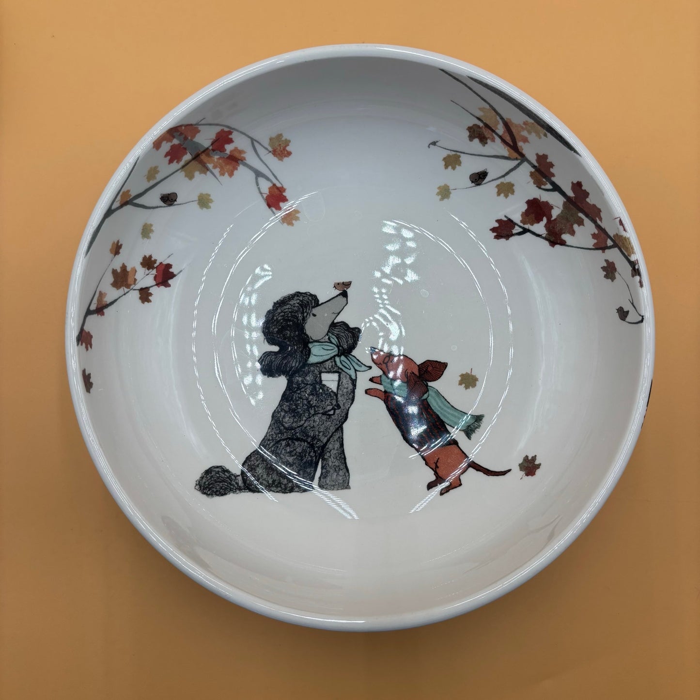 Pier 1 Imports Autumn Dogs Ironstone Bowl β Discontinued