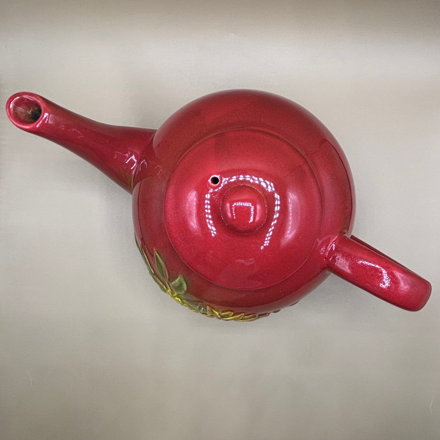 π¦ Burton+Burton Red Sunflower Ceramic Teapot Collectible Home Decor