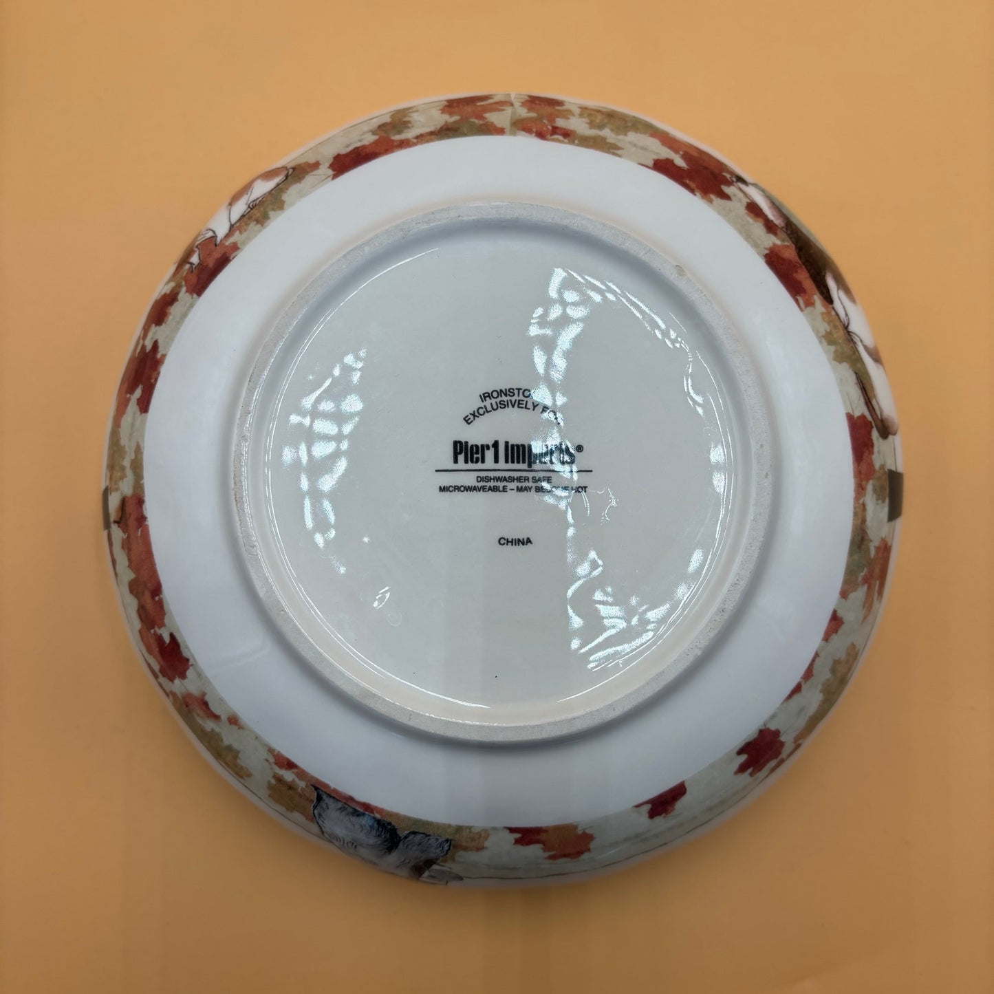 Pier 1 Imports Autumn Dogs Ironstone Bowl β Discontinued