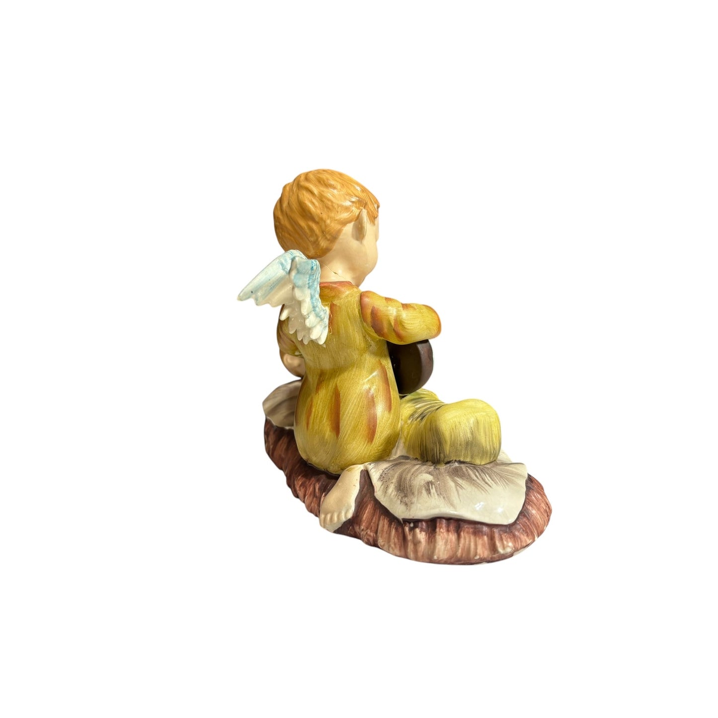 VTG Boy Angel Playing Lullaby for Baby