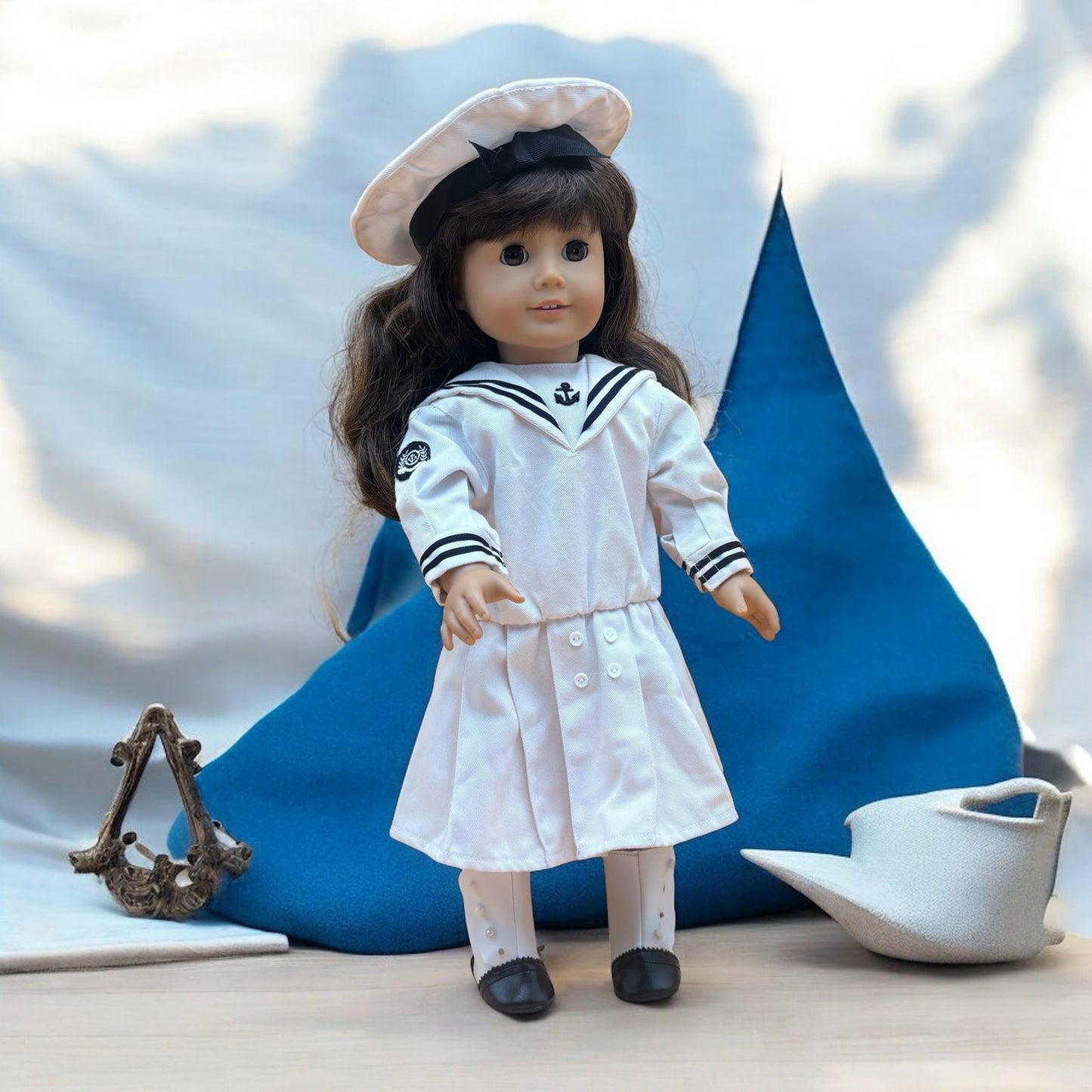 American Girl Samantha 18½” Doll • Middy Sailor Outfit • 3 Pleasant Company Books