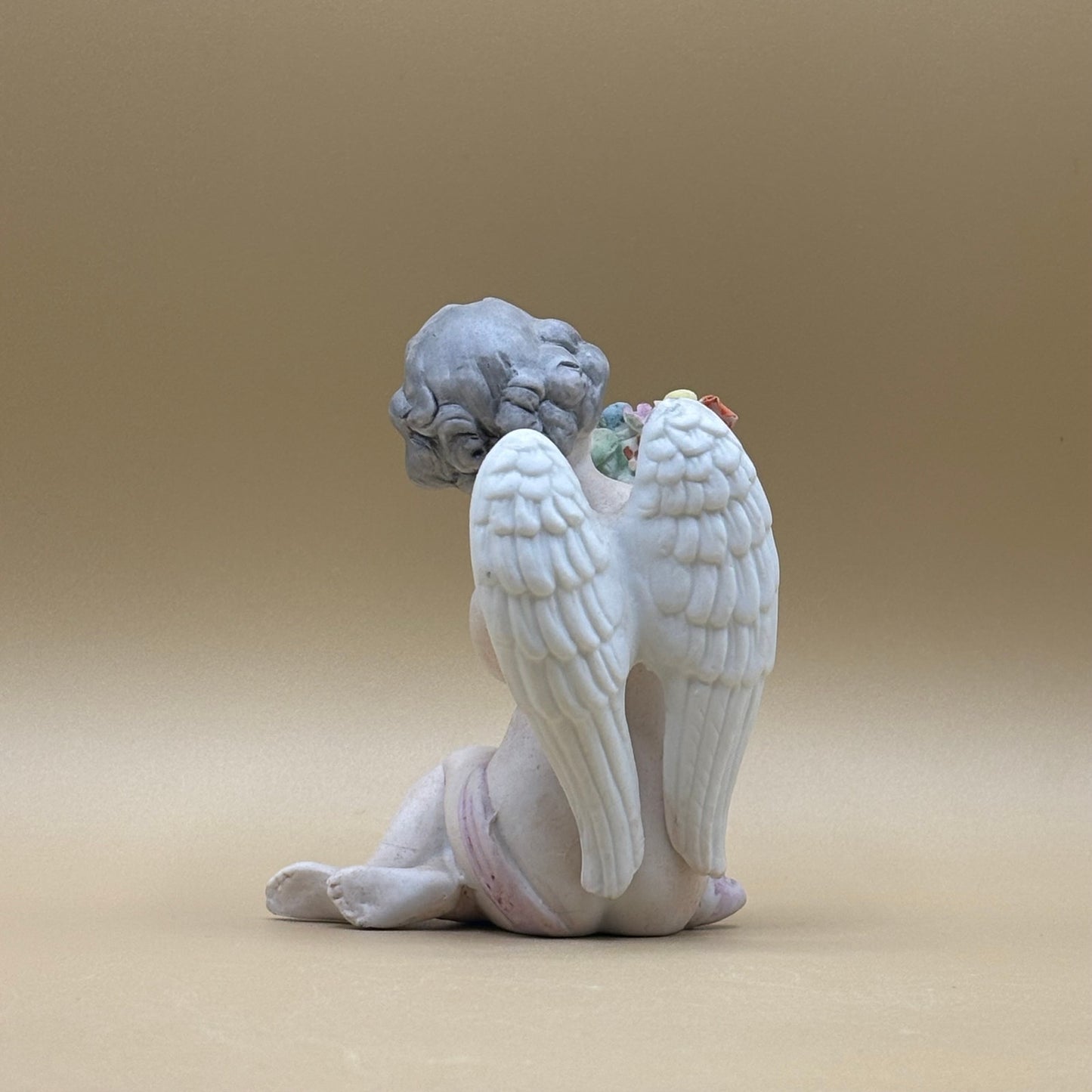 VTG Norleans Japan Cherub with Flowers - Porcelain Angel Figure