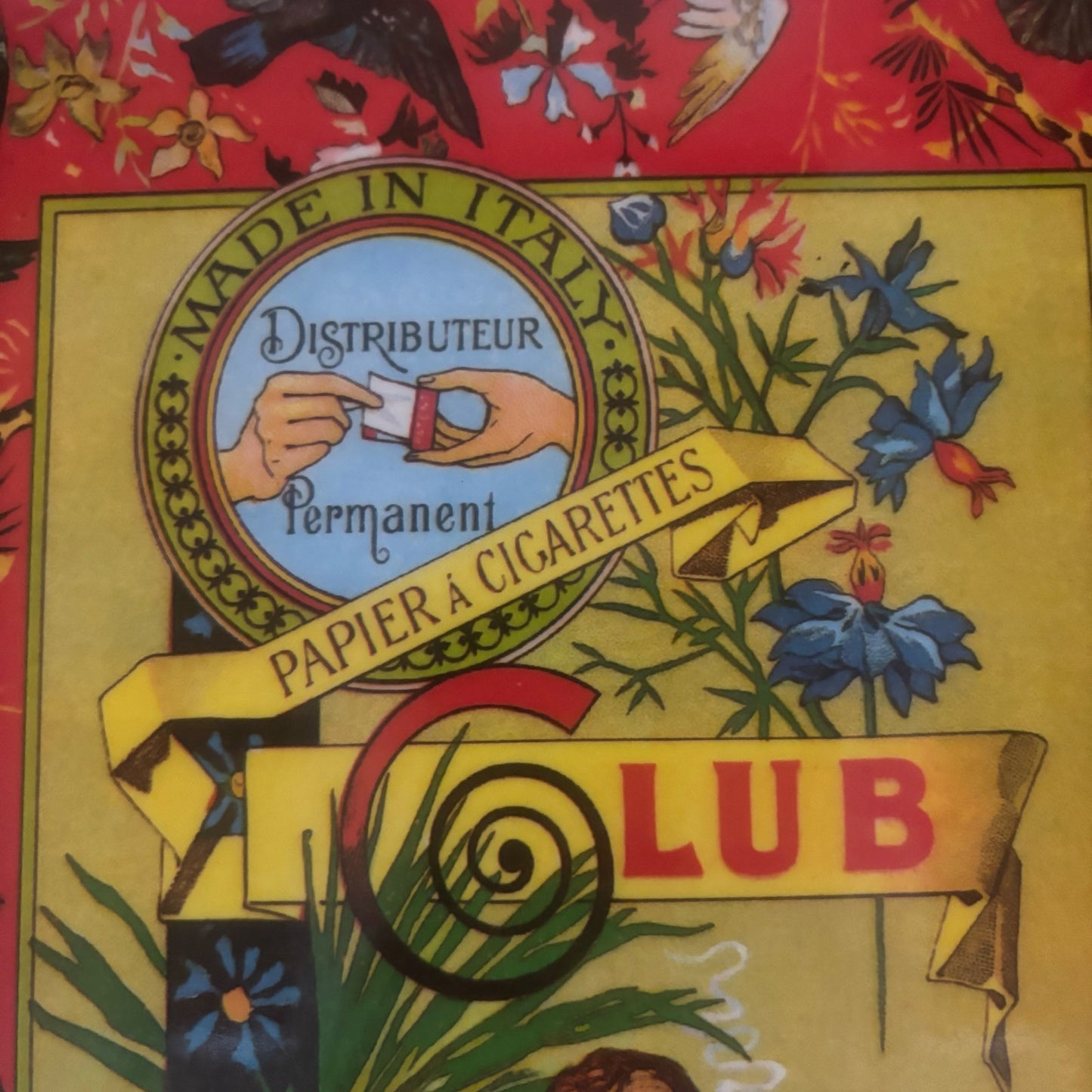 1970's Club Modiano “Patent ECHU” Tray – 13” x 9” Graphic Cigarette Design