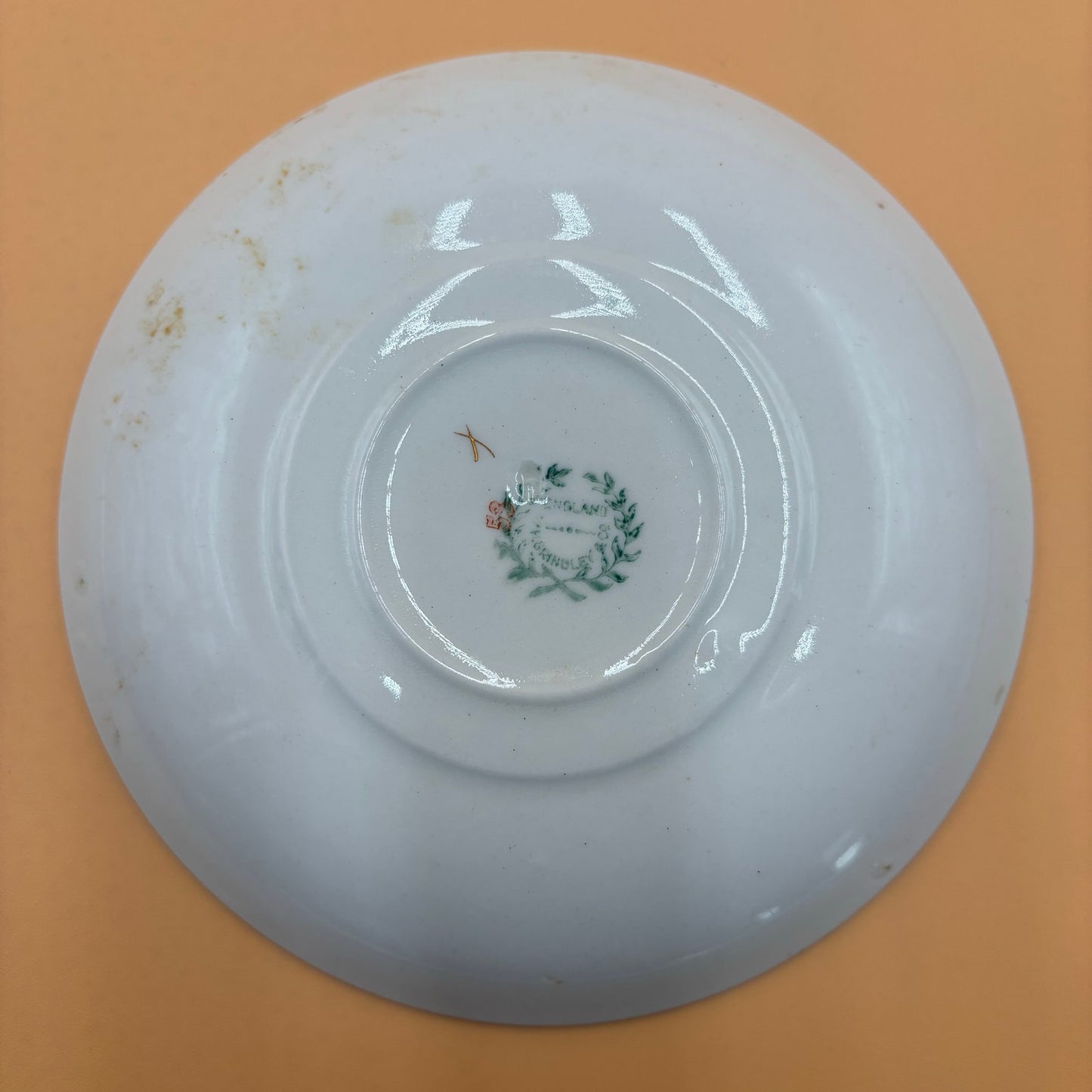 8 Antique Grindley England Saucers - Blue Rose Border c.1900-1921