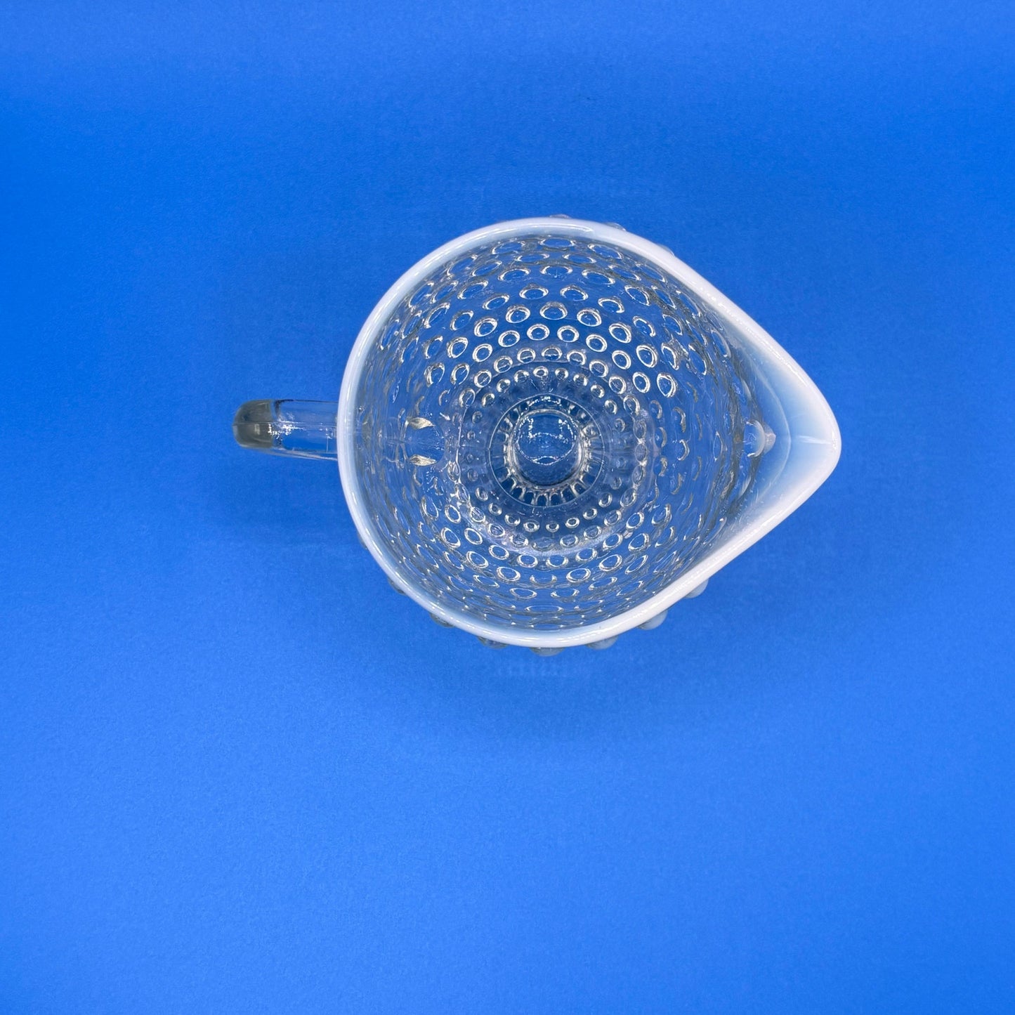 VTG Hobnail Glass Creamer - Clear Pressed Glass