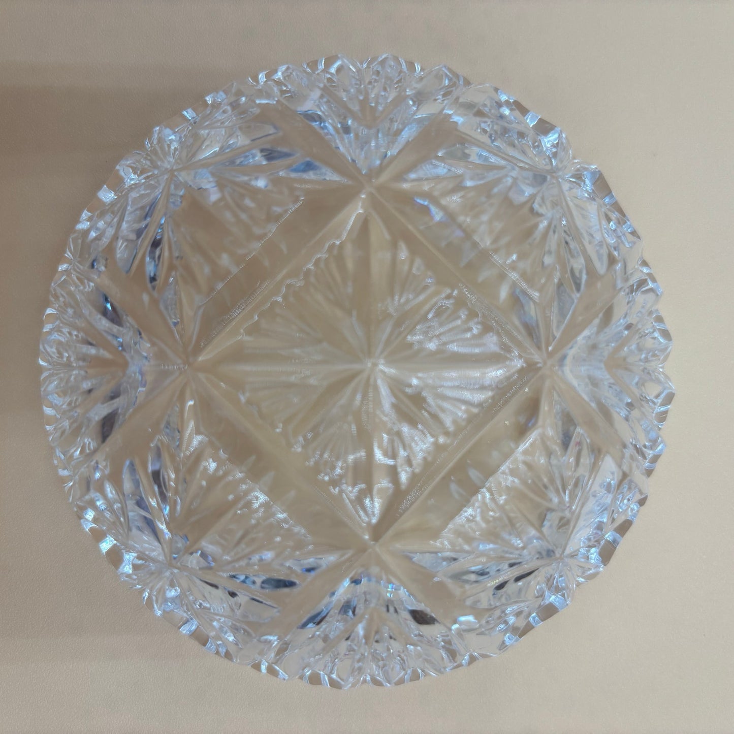 Vintage Pressed Glass Trinket Dishes - Set of 3 - Mixed Patterns