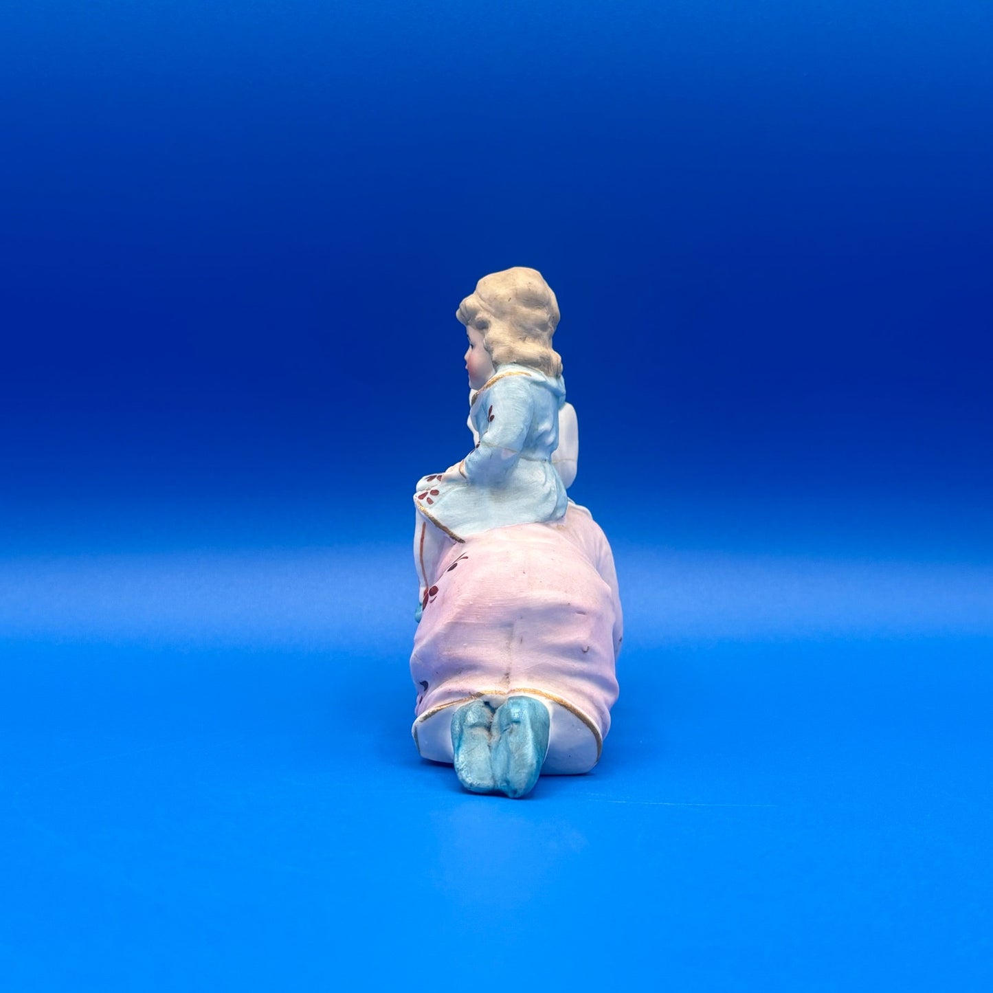 Vintage Porcelain Children Piggyback Ride Figurine