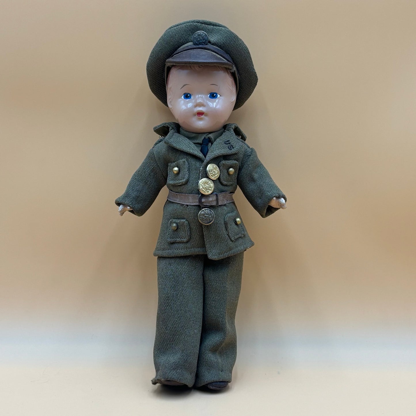 Vintage 13" Military Soldier Boy Doll - US Army Uniform