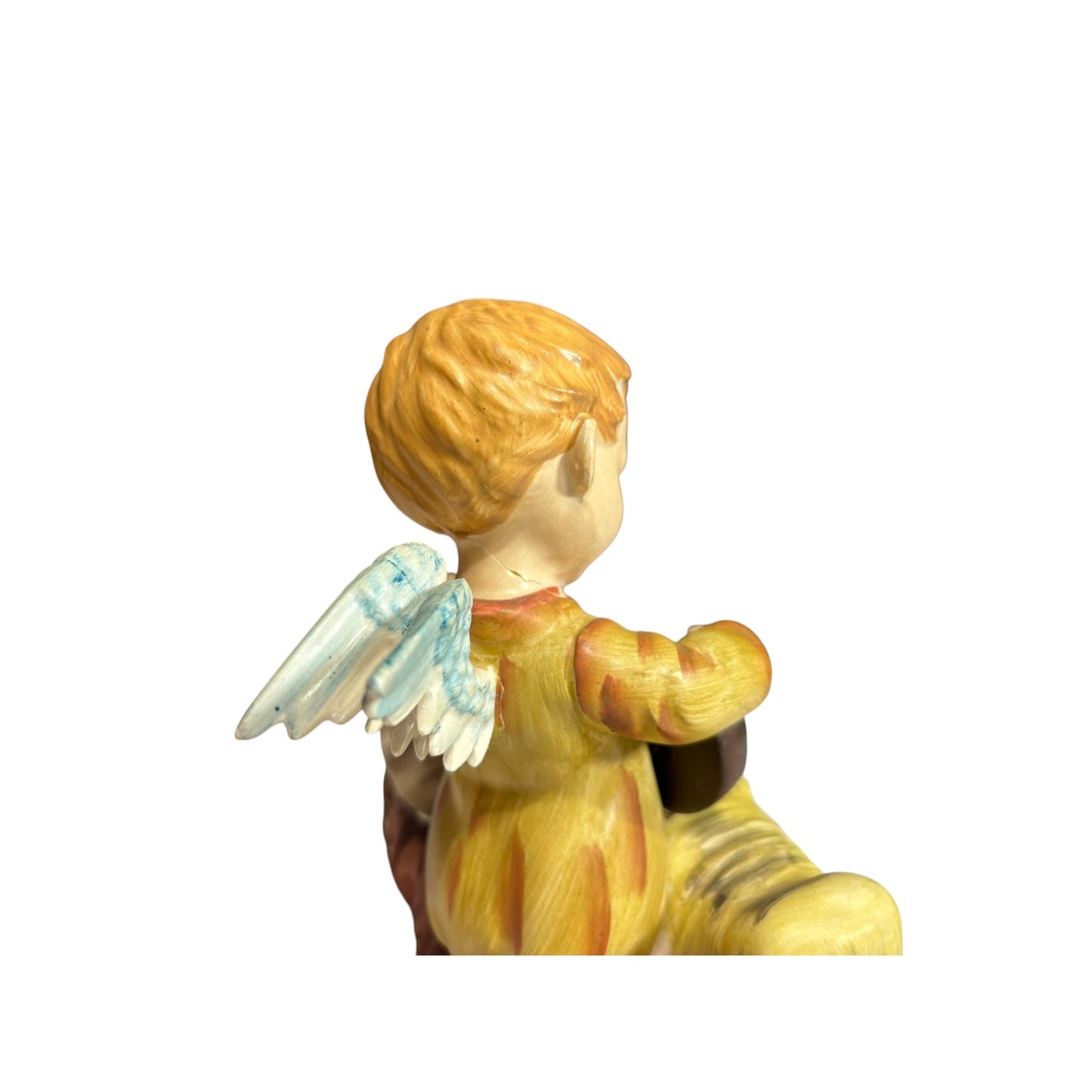 VTG Boy Angel Playing Lullaby for Baby