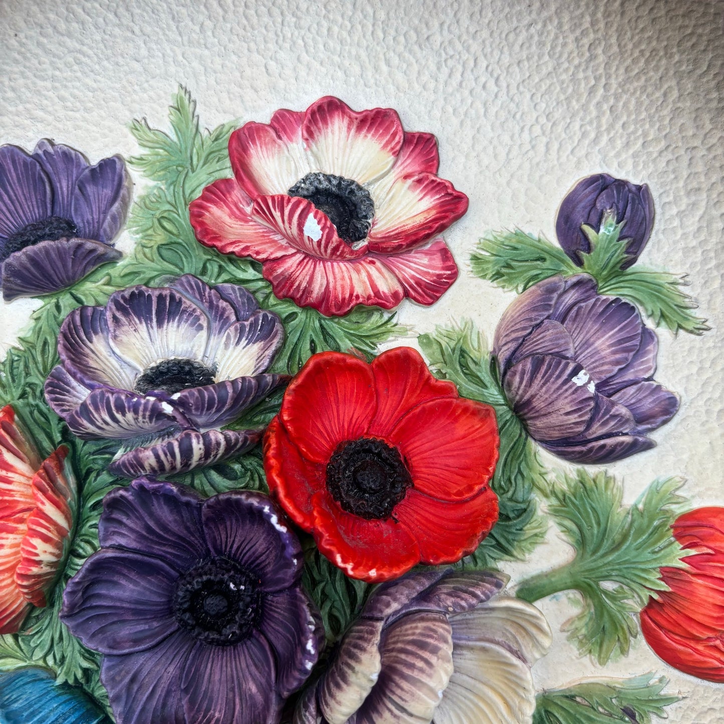 Vintage 1959 Bossons Congleton England Anemone Wall Plaque