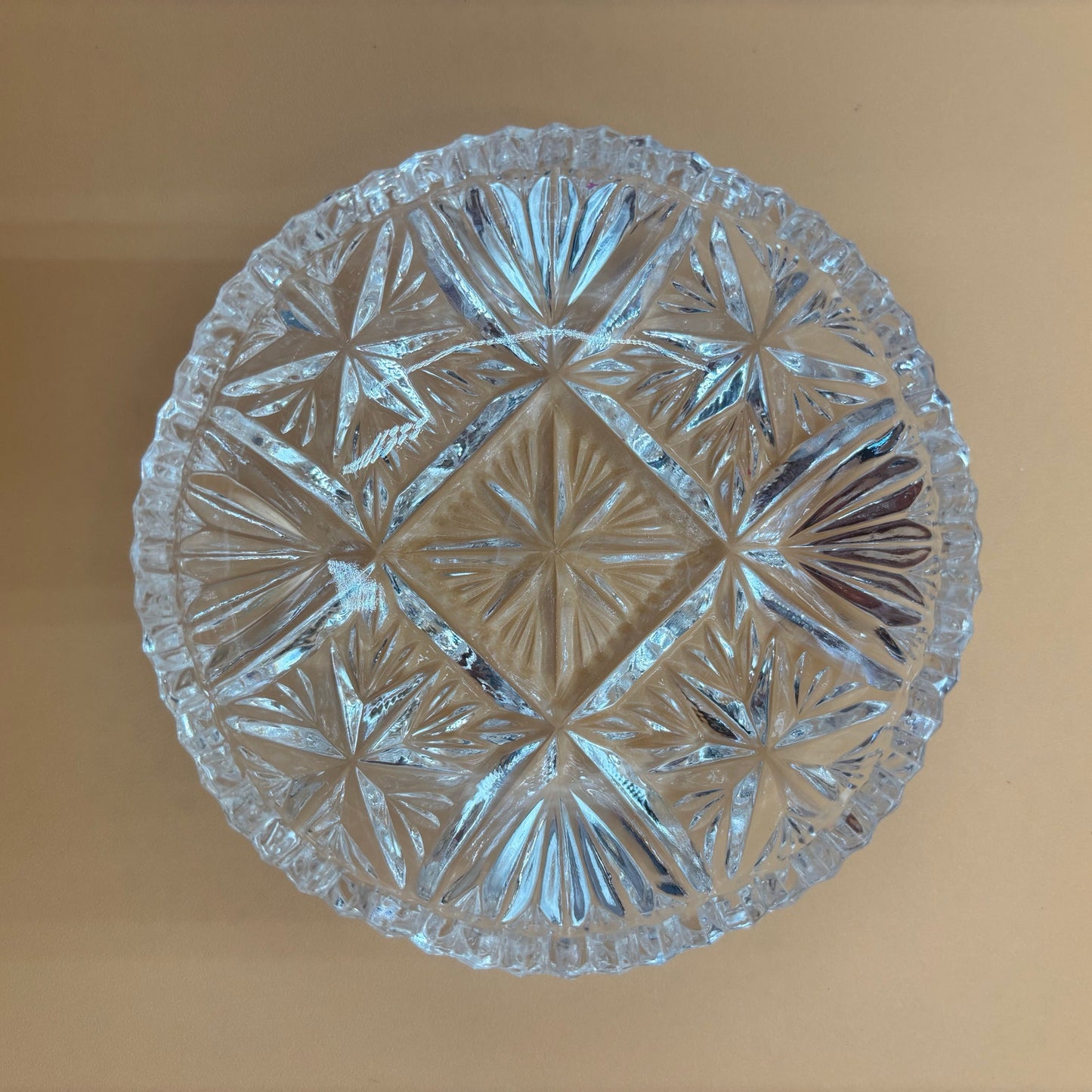 Vintage Pressed Glass Trinket Dishes - Set of 3 - Mixed Patterns