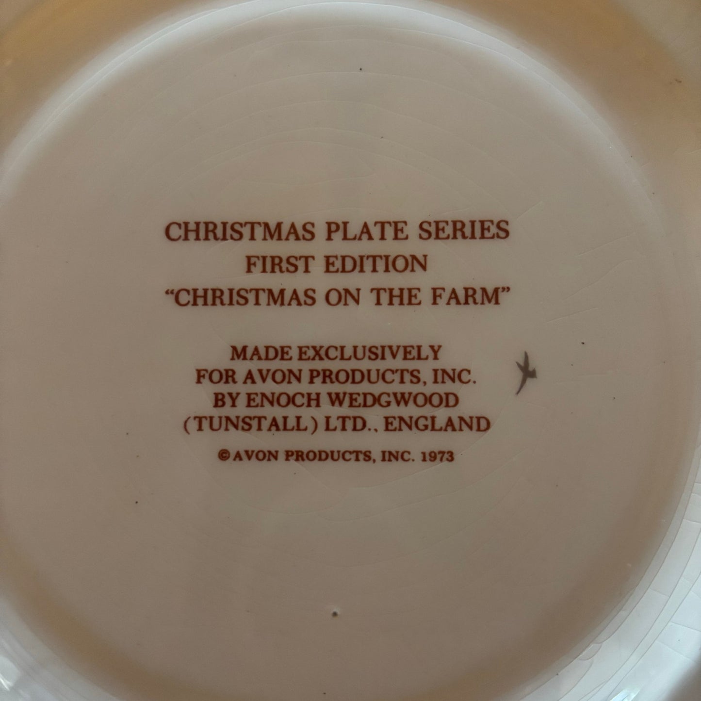 Vintage Avon Wedgwood Christmas Collector Plates Set - 1973 & 1974