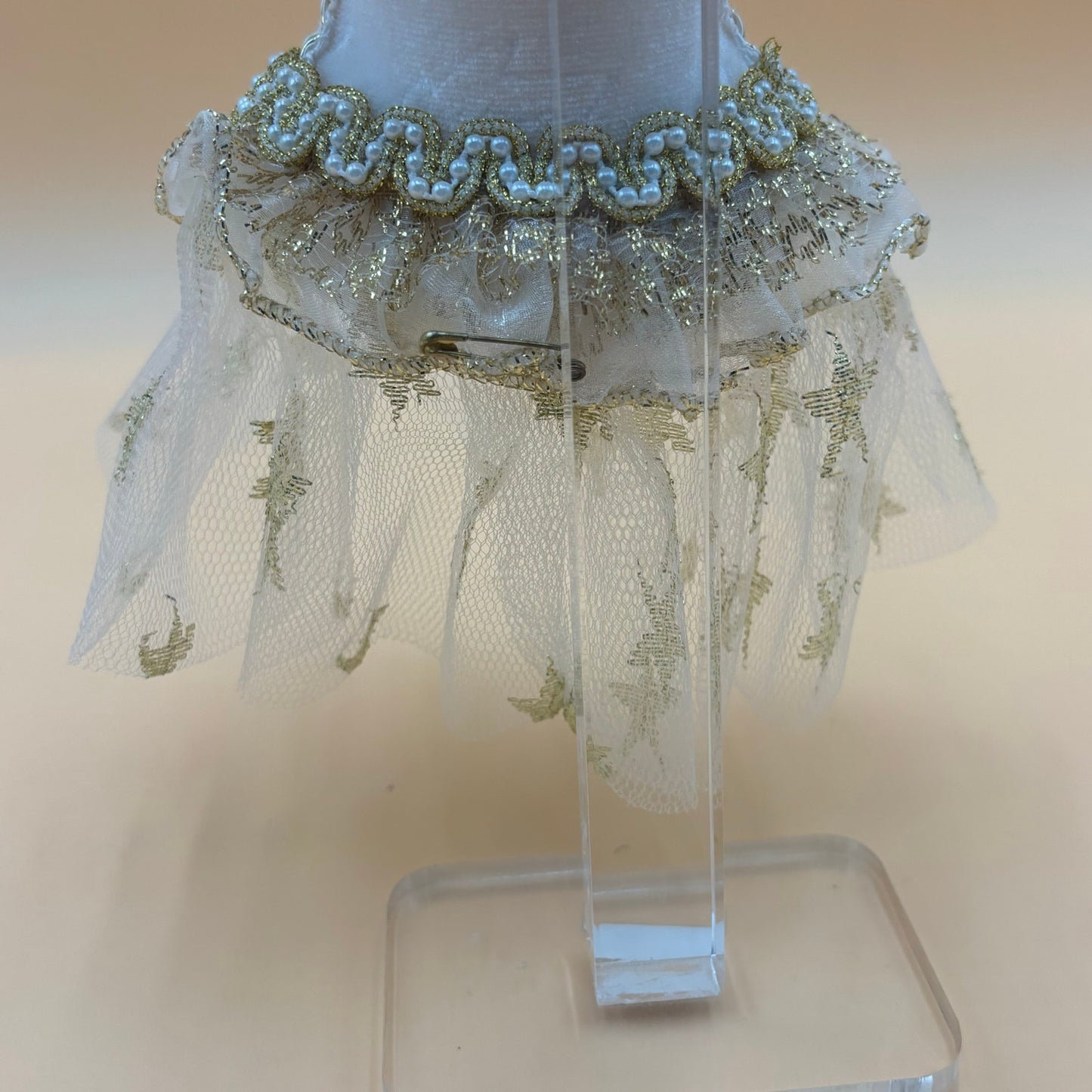 Vintage 1983 Porcelain Head Dress Form Display - 16" Tall