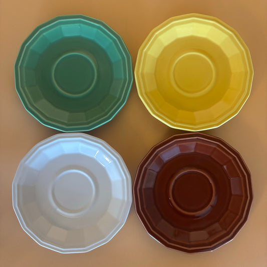 Set of 4 Vintage Homer Laughlin Sauce Plates - 6" Plates