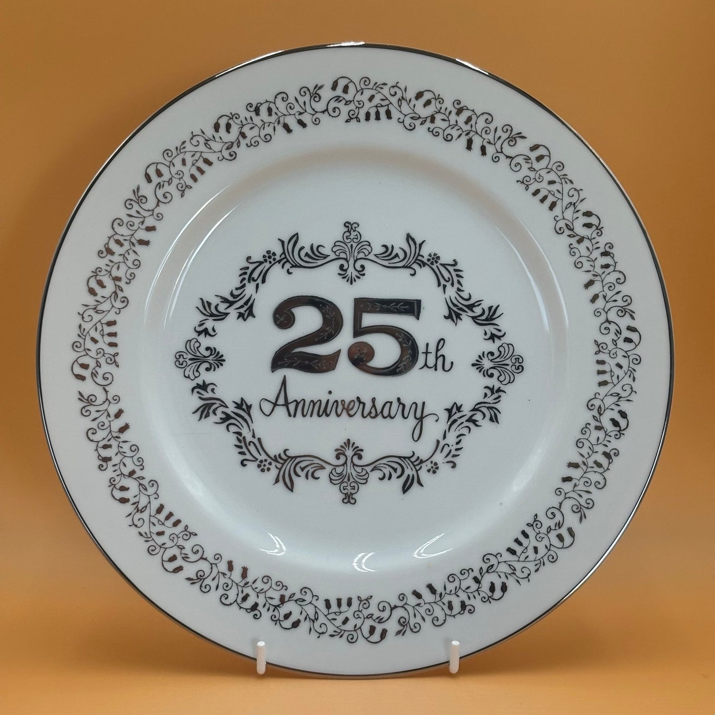 Vintage 25th Anniversary Plate - Japanese Porcelain Commemorative Dish