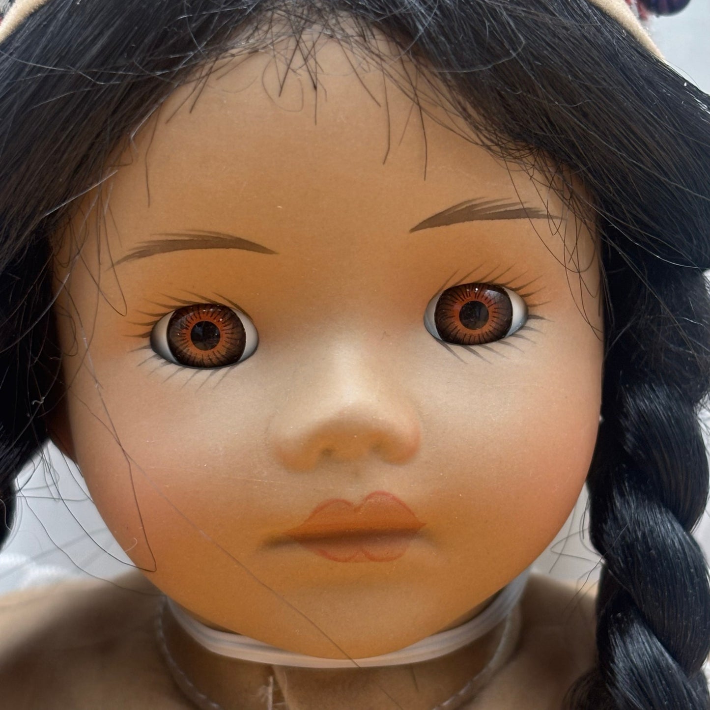 Collectible Porcelain Native American Doll 16" in Original Box