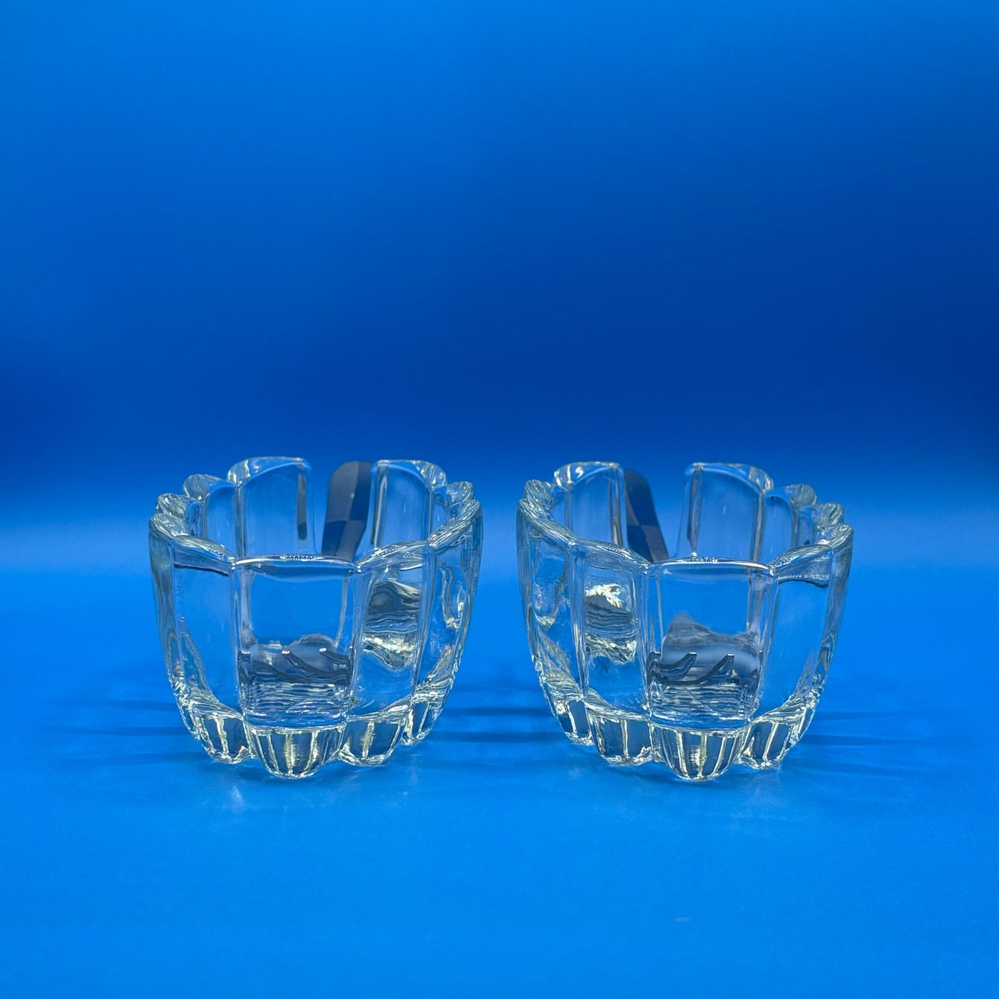 Set of 2 Princess House Crystal Spoon & Fork Rest Holders