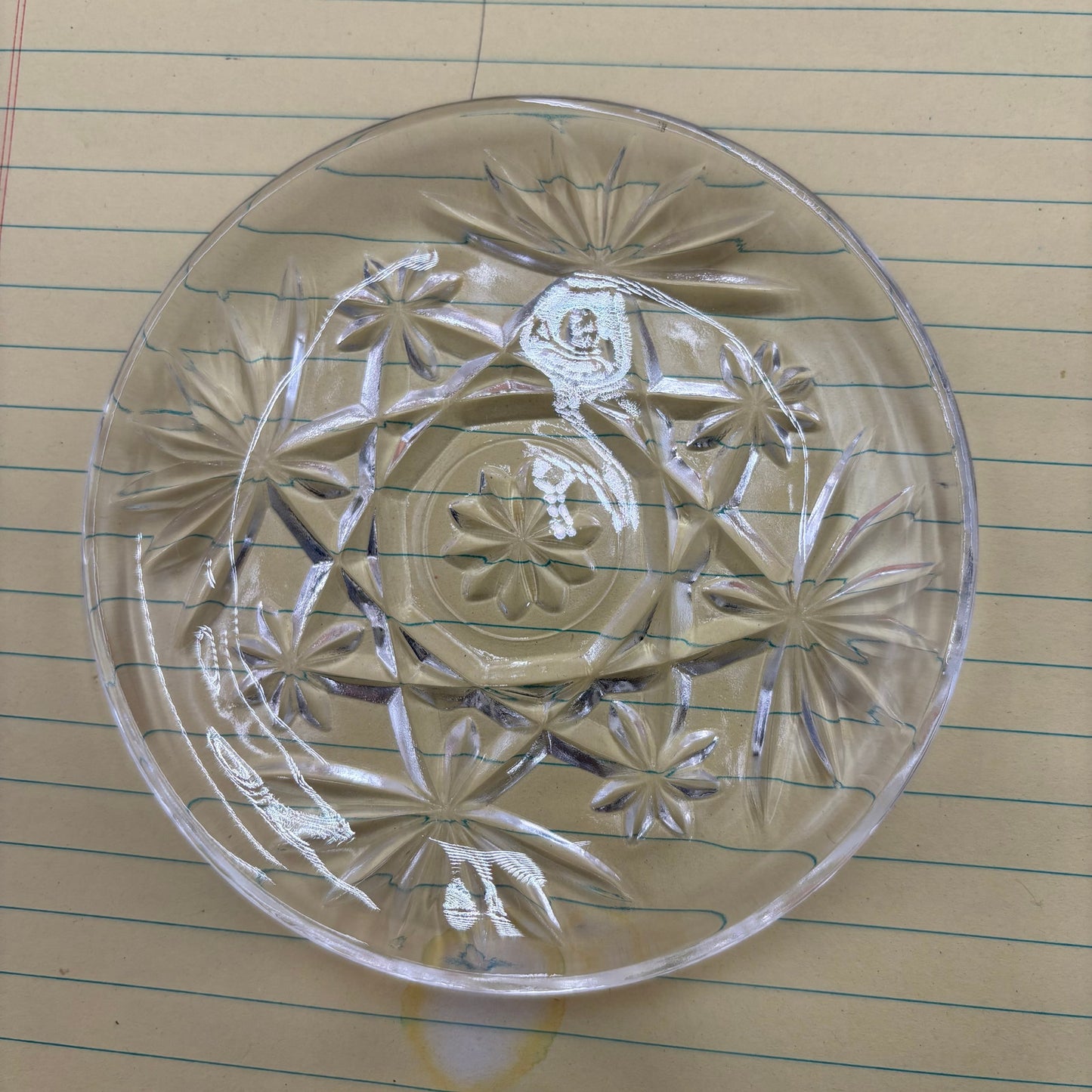 Vintage Anchor Hocking Star of David Glass Coasters - Set of 6