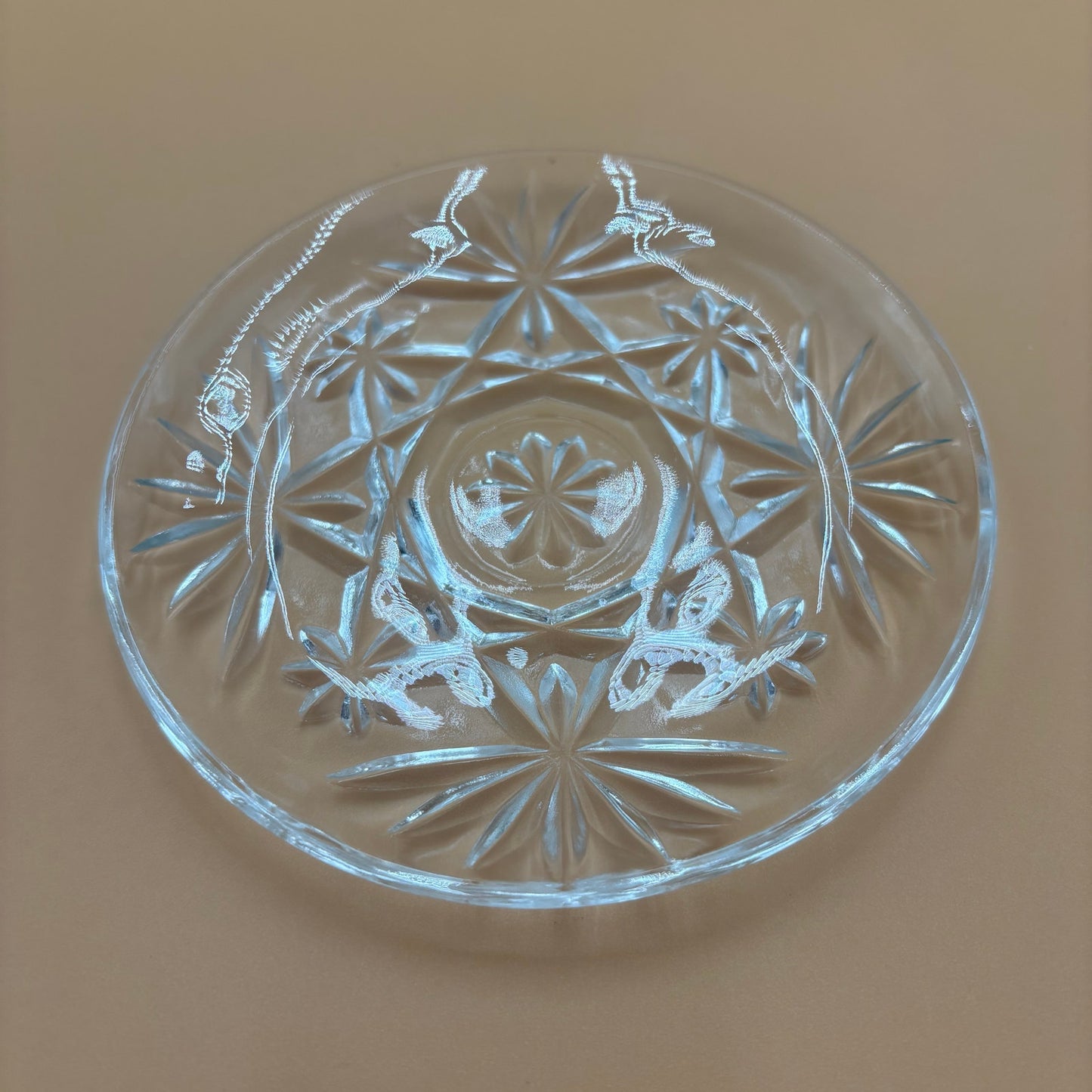Vintage Anchor Hocking Star of David Glass Coasters - Set of 6