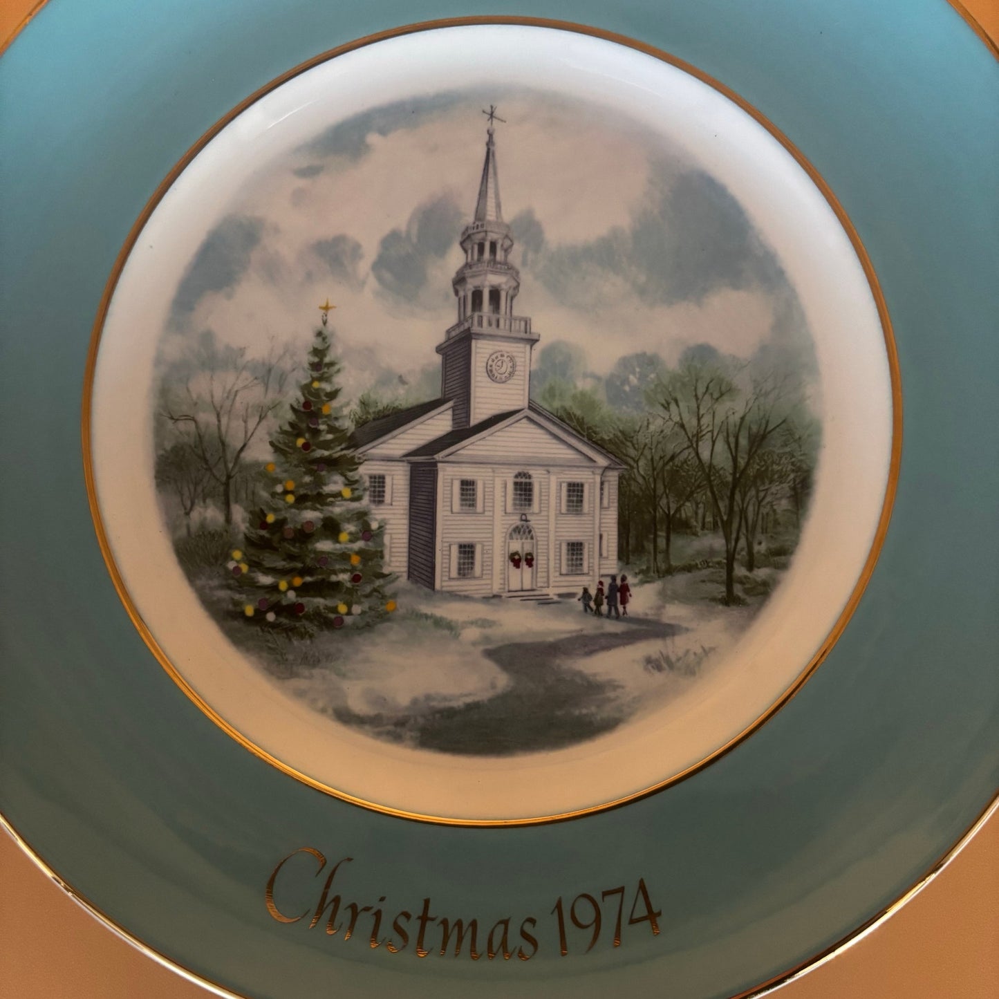 Vintage Avon Wedgwood Christmas Collector Plates Set - 1973 & 1974