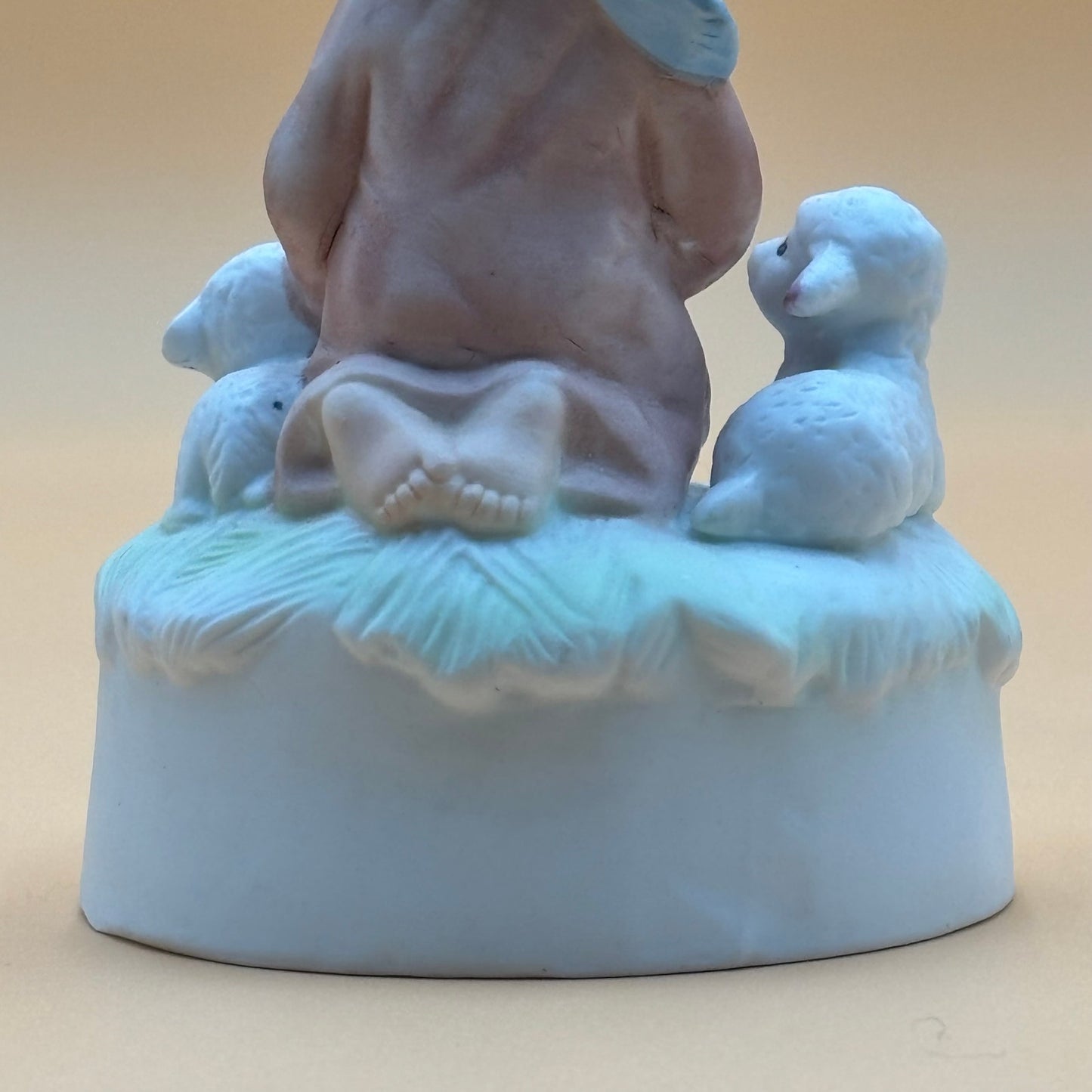 Vintage Ceramic "Little Drummer Boy" Musical Figurine with Lambs