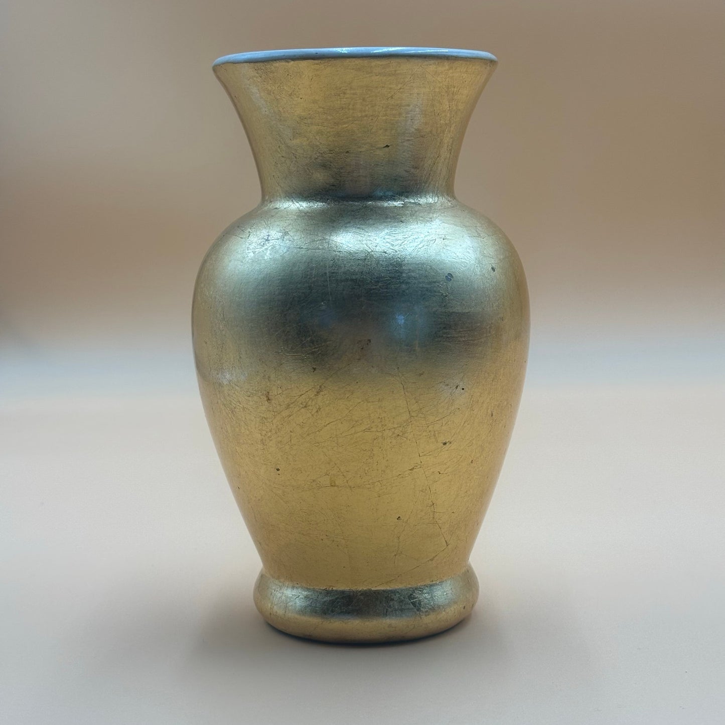 Gold Metallic Ceramic Vase with White Interior - Teleflora Gift
