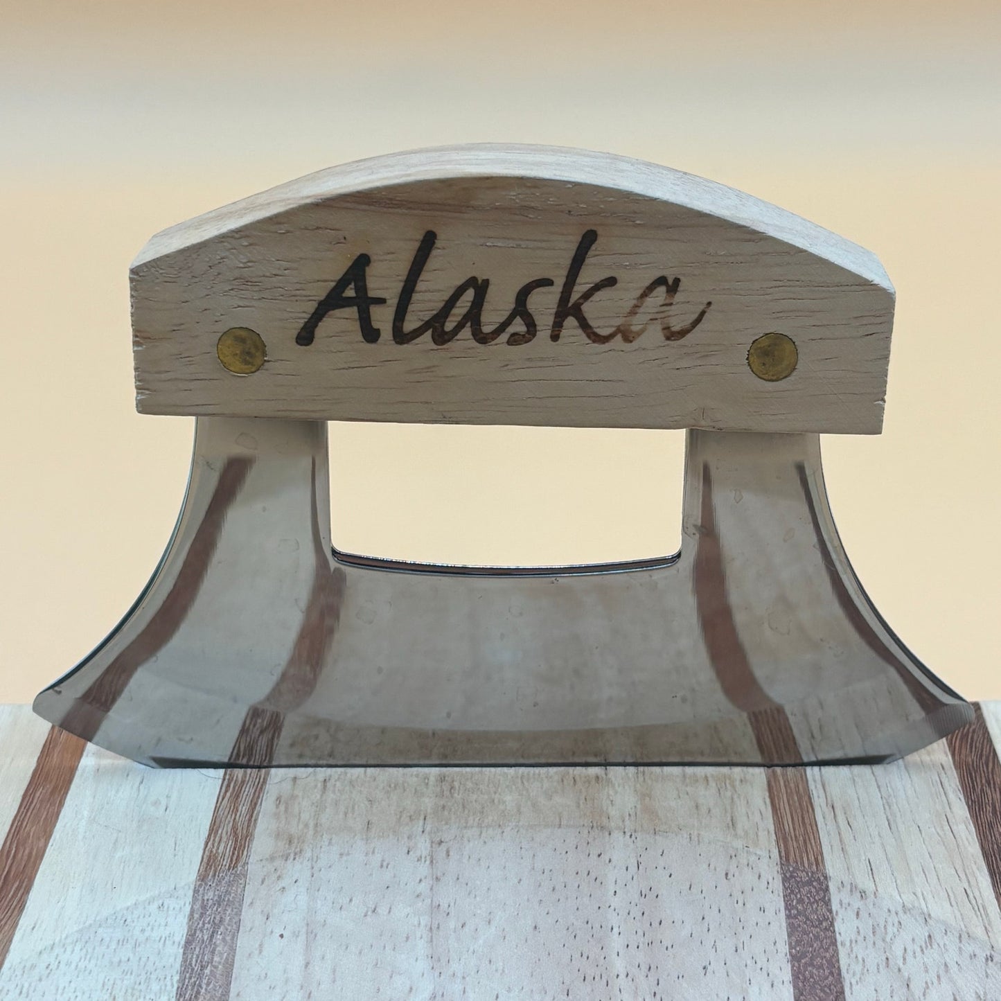 Vintage Alaska Ulu Knife Cutting Board - Traditional Kitchen Tool