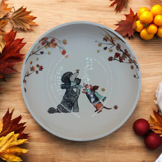 Pier 1 Imports Autumn Dogs Ironstone Bowl – Discontinued