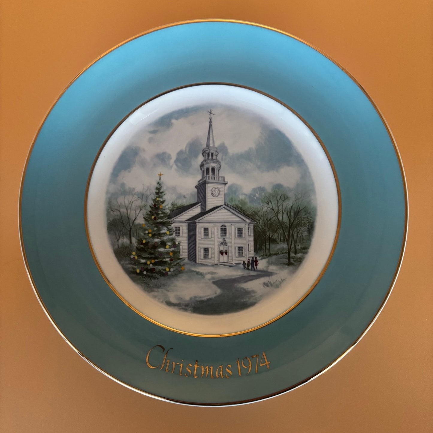 Vintage Avon Wedgwood Christmas Collector Plates Set - 1973 & 1974
