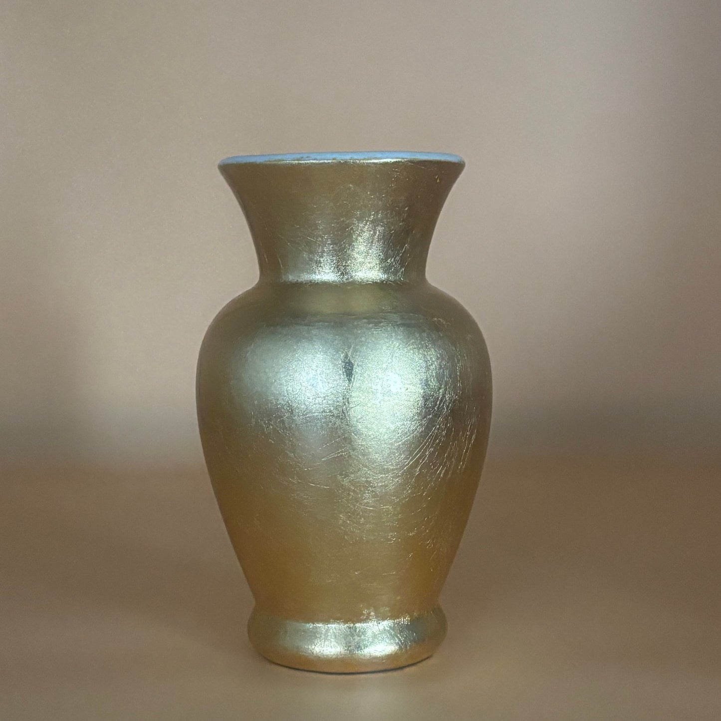 Gold Metallic Ceramic Vase with White Interior - Teleflora Gift