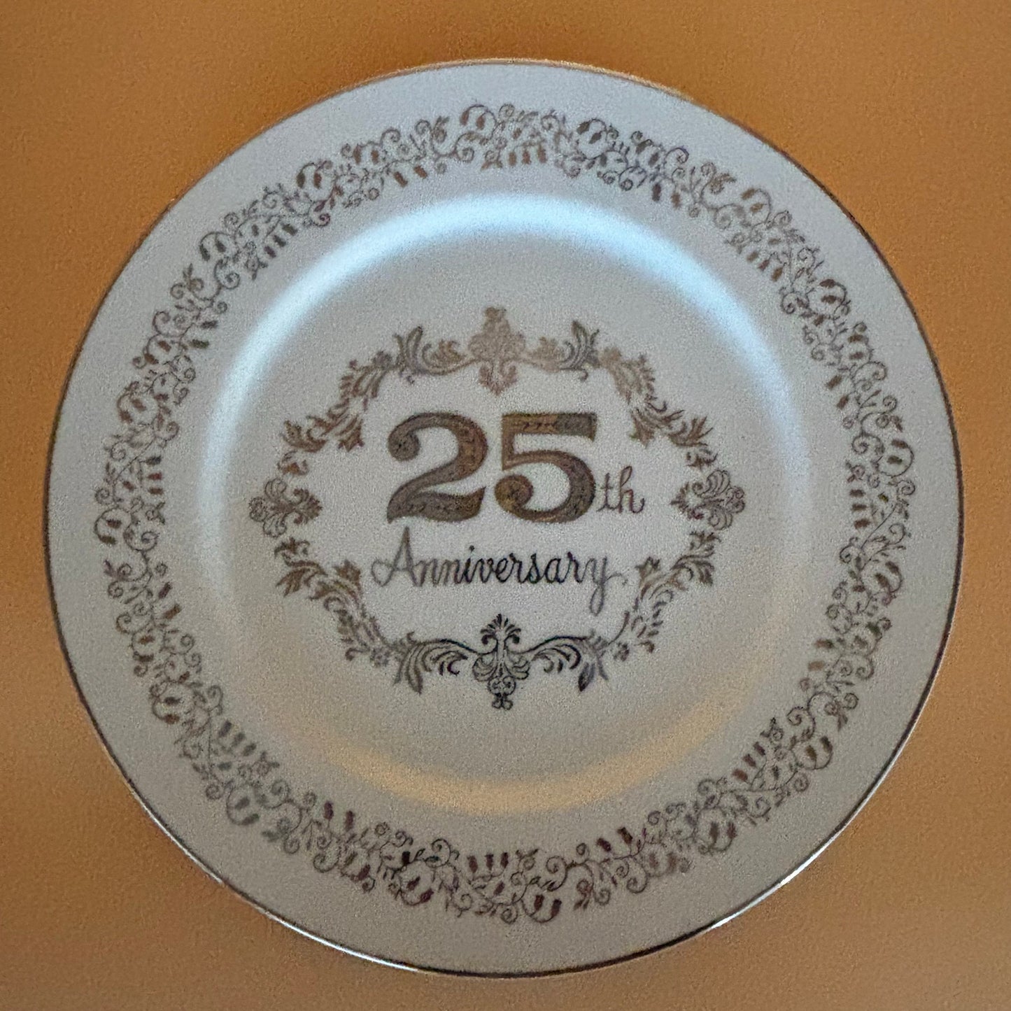 Vintage 25th Anniversary Plate - Japanese Porcelain Commemorative Dish
