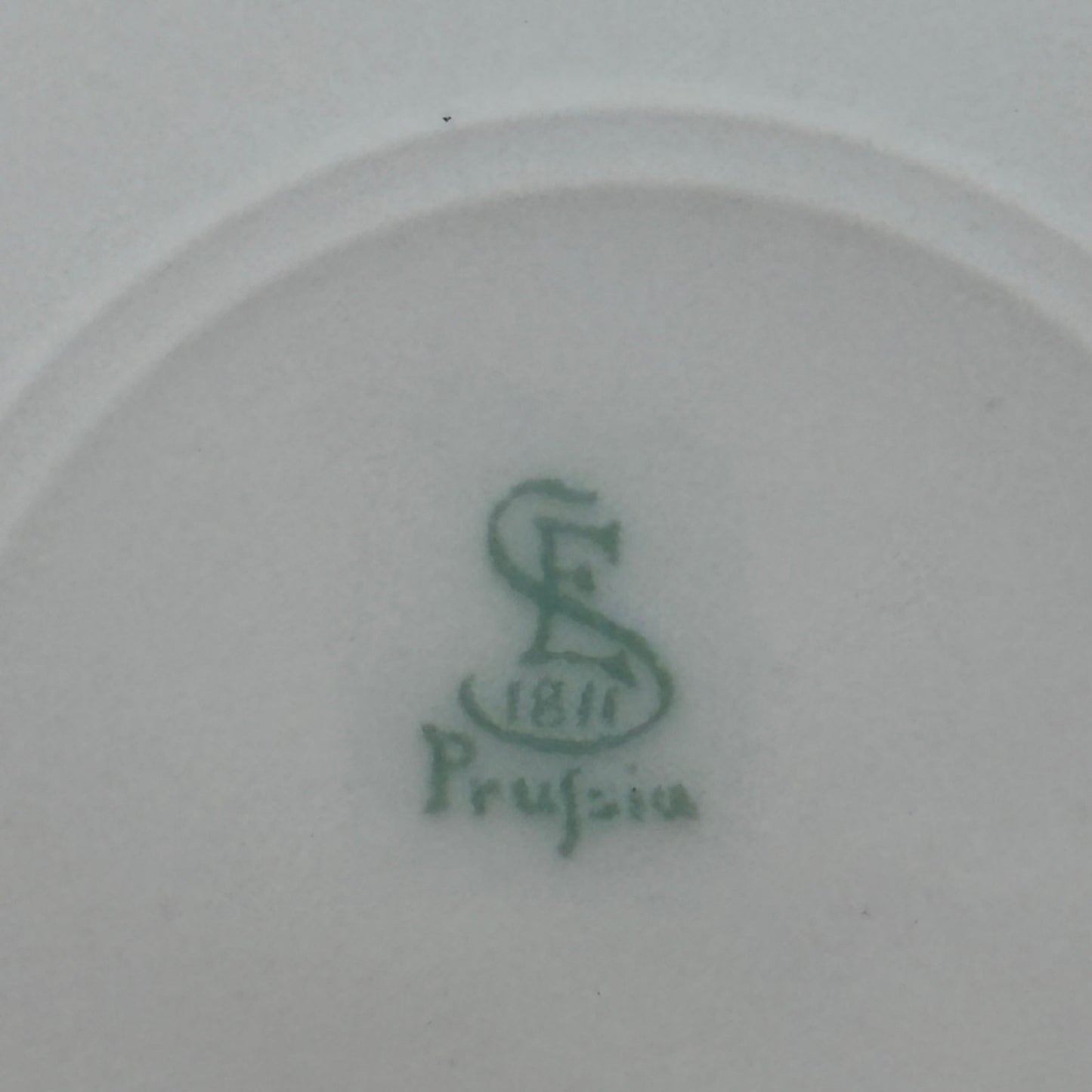 Antique Erdmann Schlegelmilch Prussia Pink Rose Porcelain Handled Plate