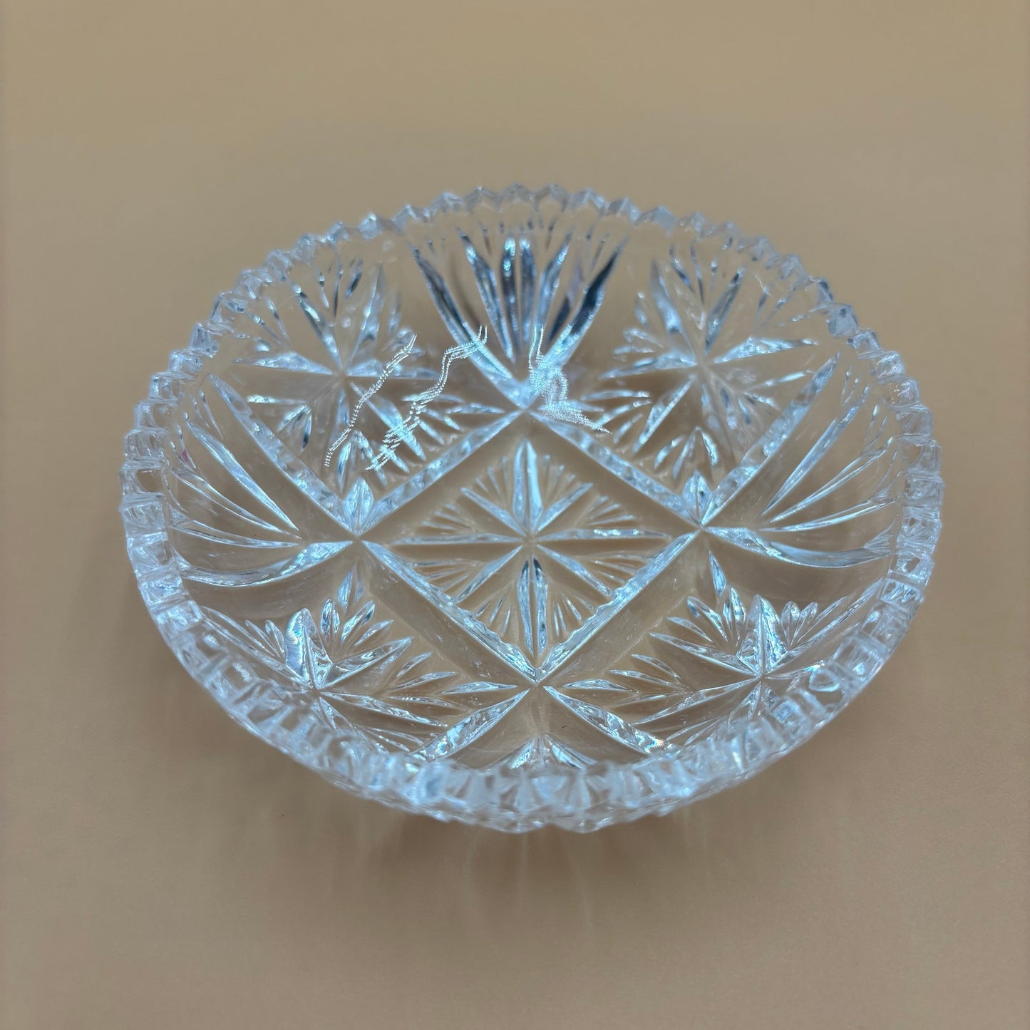 Vintage Pressed Glass Trinket Dishes - Set of 3 - Mixed Patterns