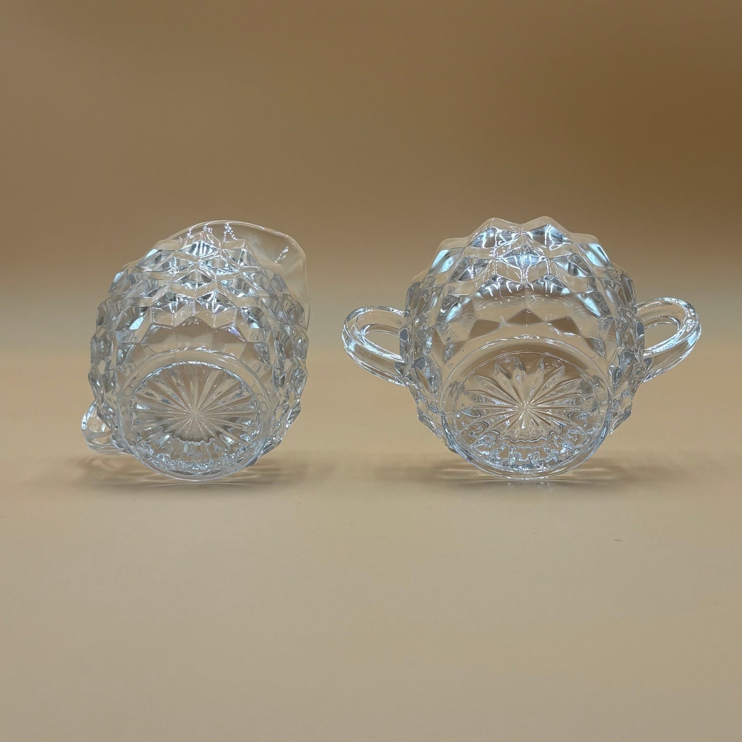 Vintage Fostoria American Pattern Creamer and Sugar Set