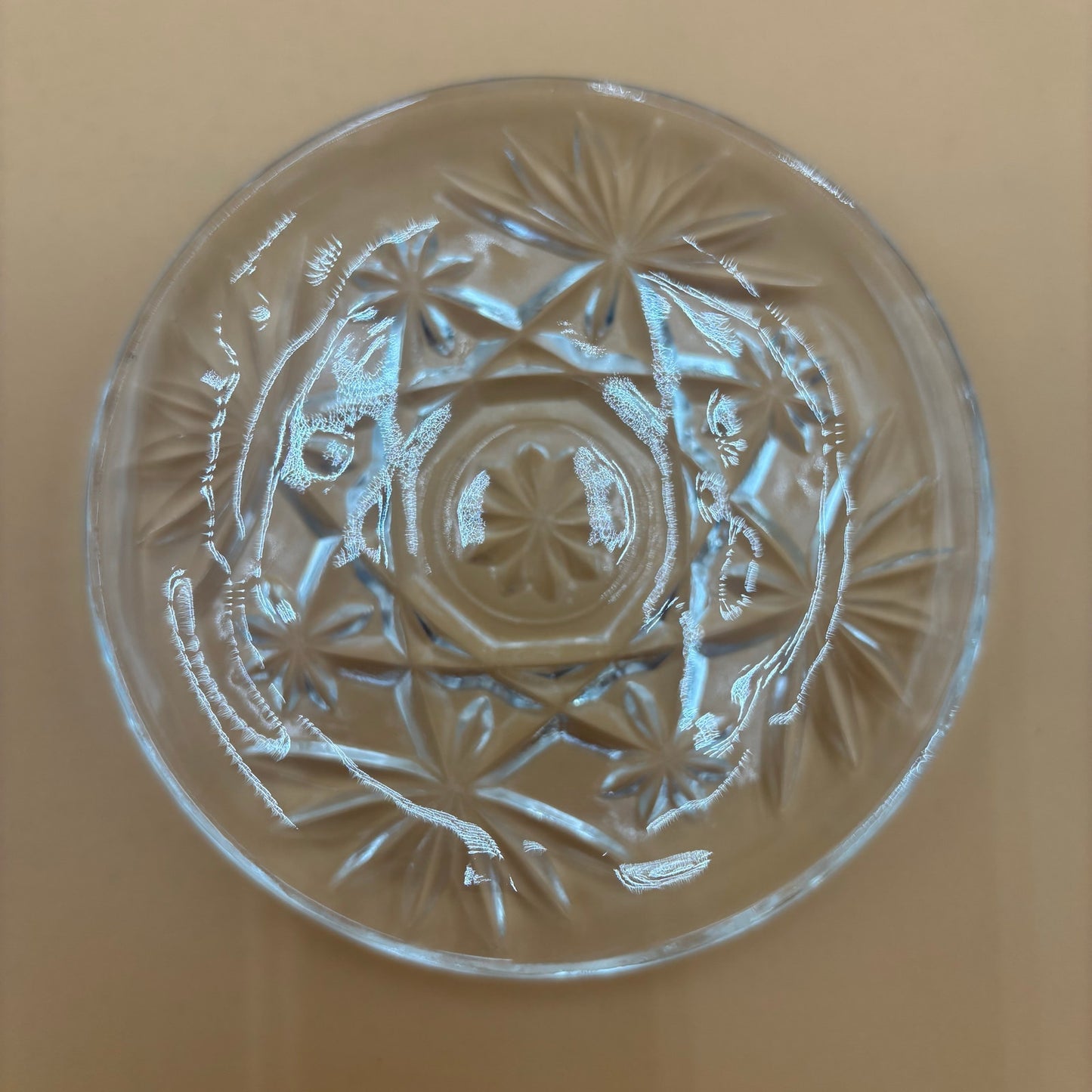 Vintage Anchor Hocking Star of David Glass Coasters - Set of 6