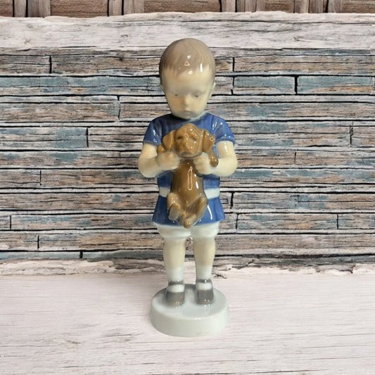 VTG B&G Copenhagen Boy Puppy Figurine #1747