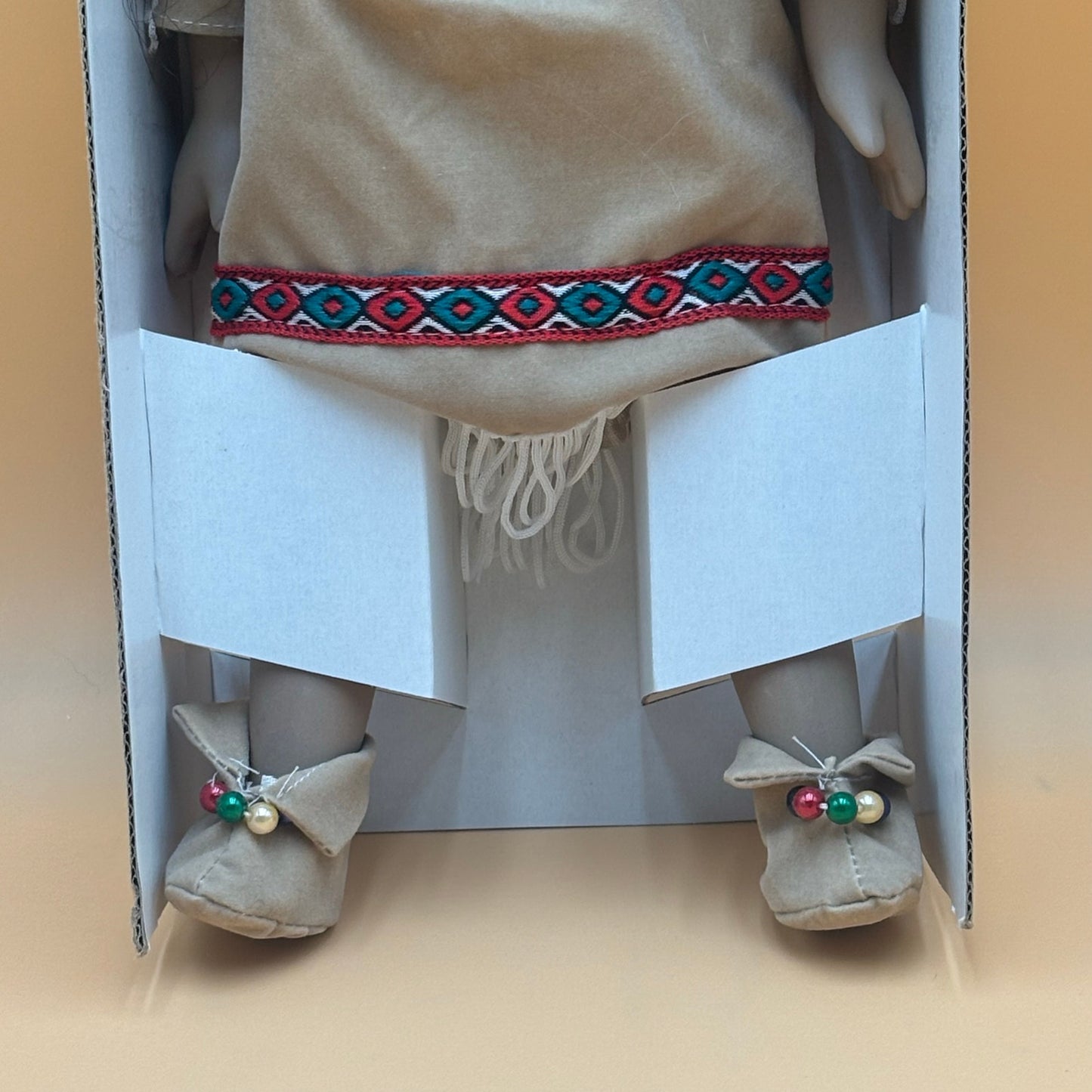 Collectible Porcelain Native American Doll 16" in Original Box