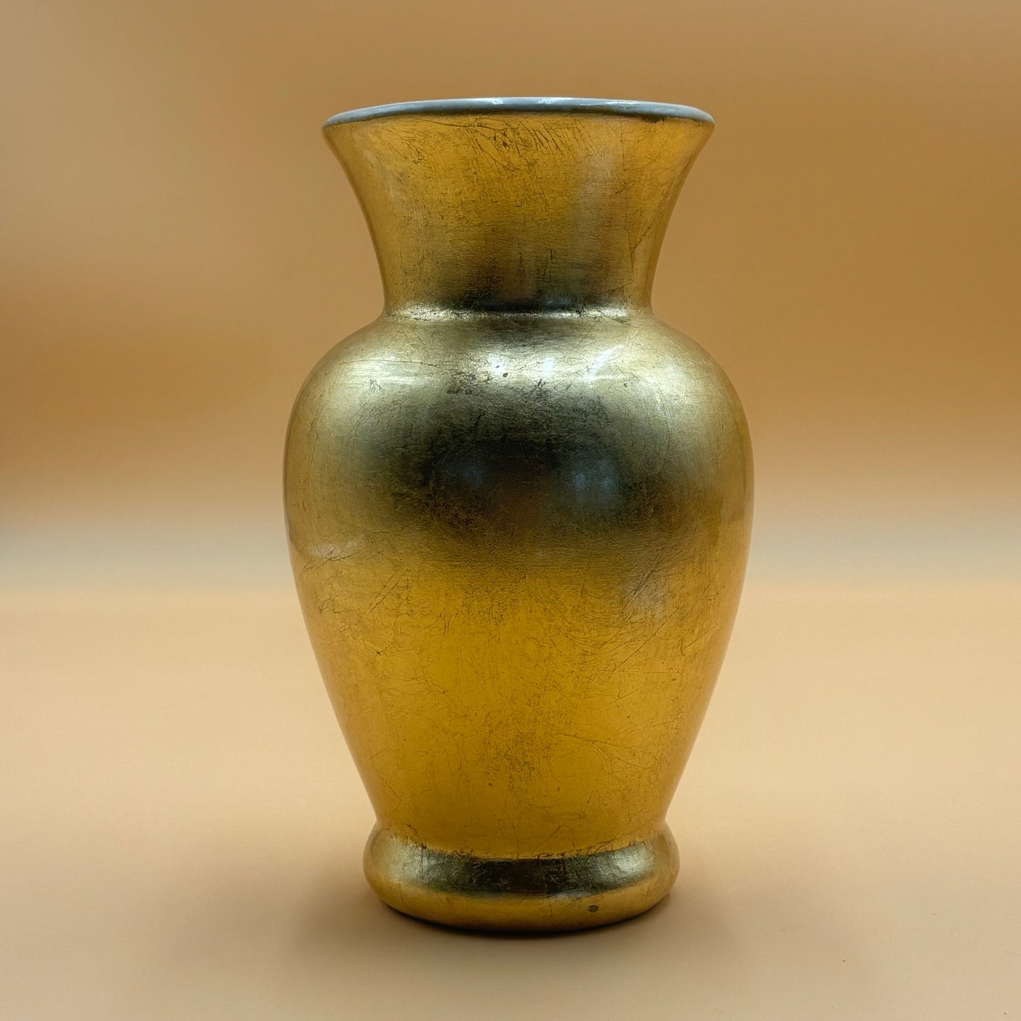 Gold Metallic Ceramic Vase with White Interior - Teleflora Gift