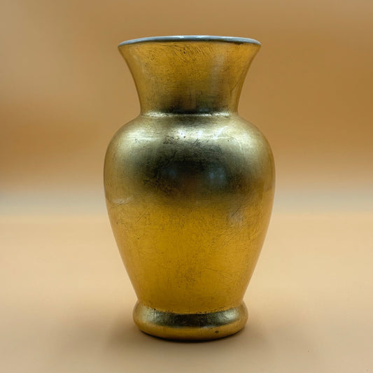Gold Metallic Ceramic Vase with White Interior - Teleflora Gift