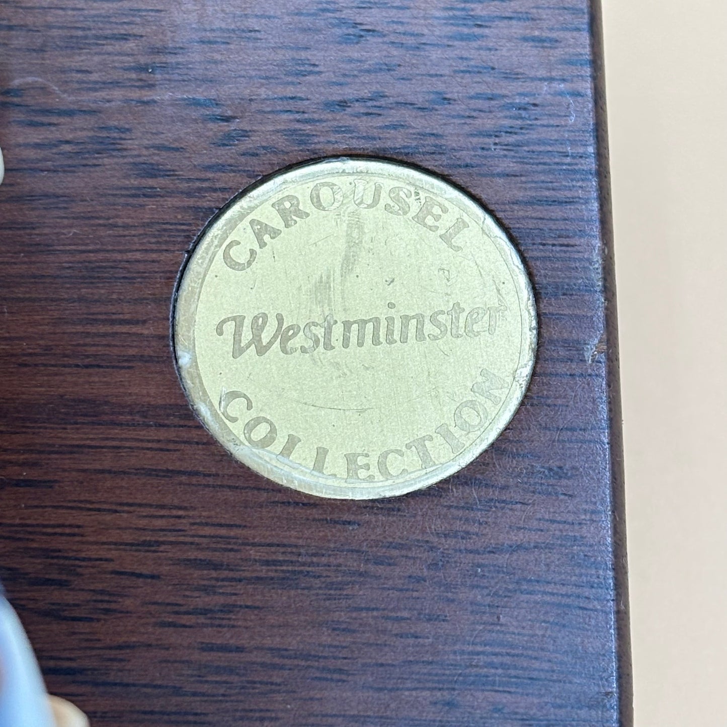 Vintage Westminster Carousel Music Box - Horse Rises as Canopy Turns